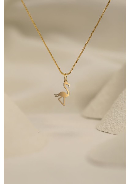 14 Ayar Altın Kolye Ucu flamingo GM277 1 gr