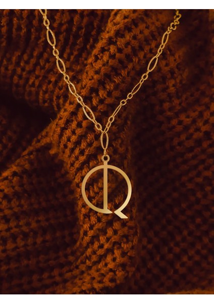 14 Ayar Altın Kolye Ucu "Q"harfi GM692 1 gr