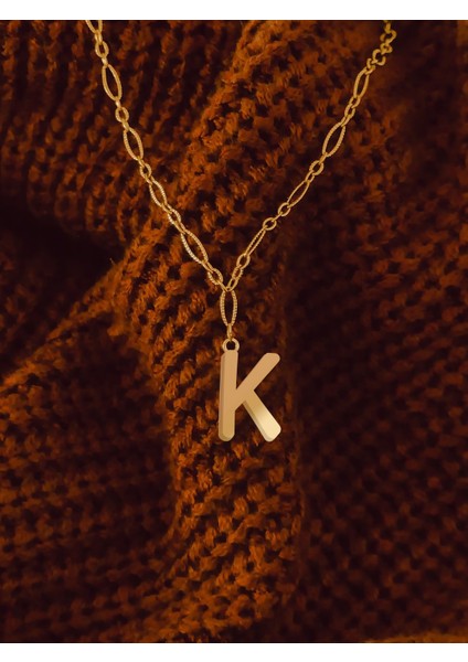 14 ayar altın kolye "K"harfi GM745 1 gr