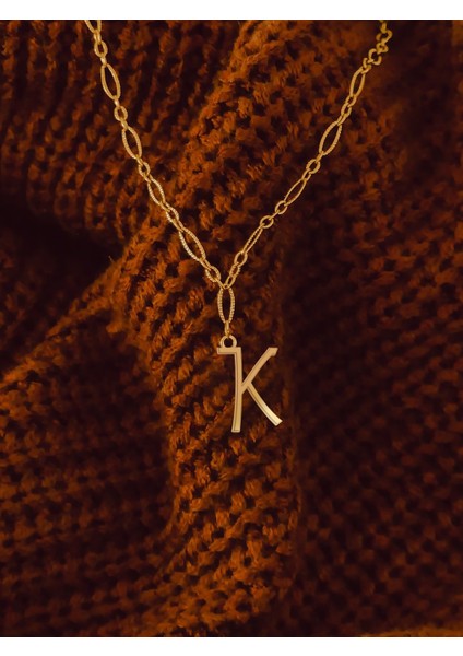 14 Ayar Altın Kolye Ucu "K"harfi GM742 1 gr