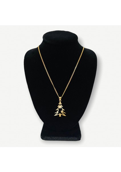 14 ayar altın kolye yılbaşı Ağacı ya Noel Ağacı GM486 1 gr