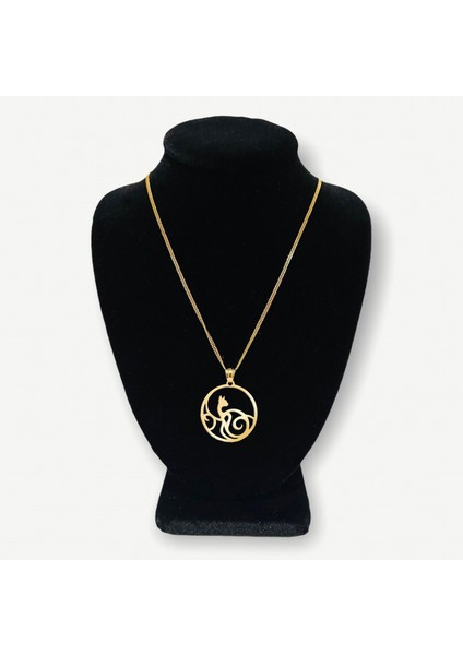 14 ayar altın kolye kedi GM582 1 gr