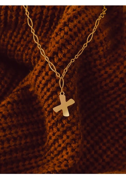 14 ayar altın kolye "X"harfi GM698 1 gr