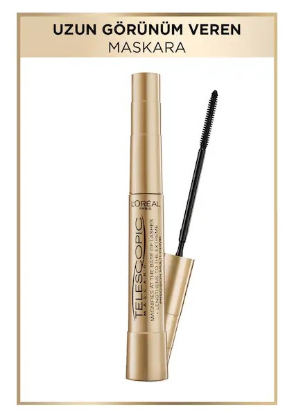 Telescopic Gold Maskara - Siyah