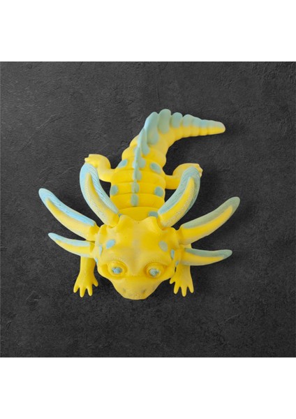 3D Axolot Sarı (Aksolot)