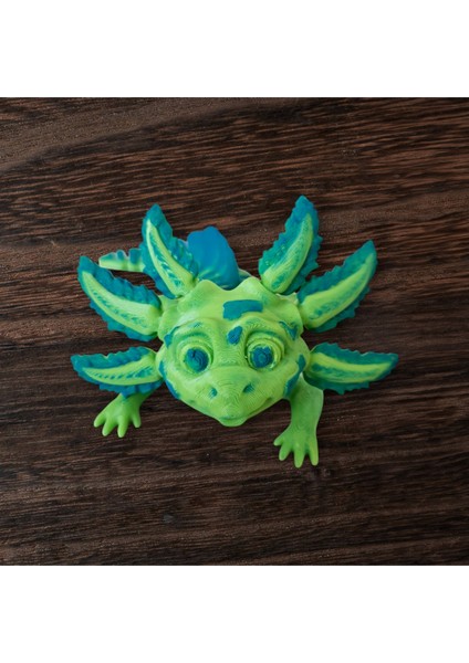 3D Axolot Yeşil (Aksolot)