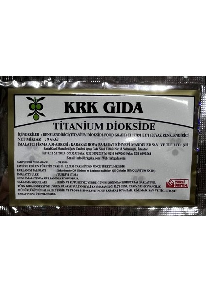 Gıda Boyası Toz Beyaz Renklendirici 9 gr 2 Adet fiyatları