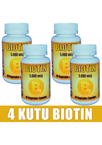 Biotin 5000MG 240 Kapsül (4 Kutu)