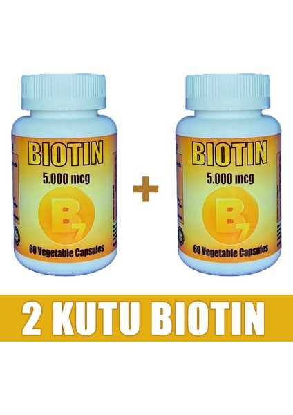 Biotin 5000MG 120 Kapsül (2 Kutu)