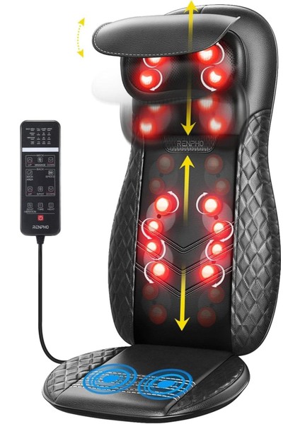 Isıtmalı Sırt Masaj Aleti Derin Doku Yoğurma ve Titreşimli Masaj