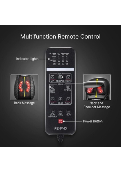 Isıtmalı Sırt Masaj Aleti Derin Doku Yoğurma ve Titreşimli Masaj indirimleri