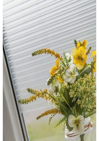 176-0316 Çizgi Desen Kendinden Yapışkanlı Cam Folyo (45 cm x 1 Mt)