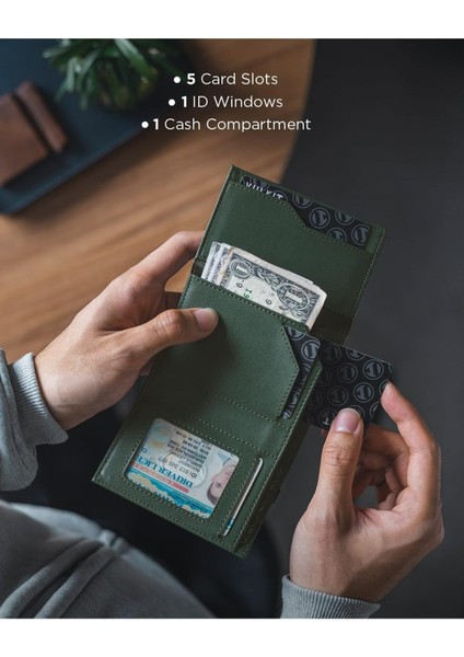 Rfıd ve Nfc Engelleme Deri Airtag Cüzdanı Şık ve Işlevsel