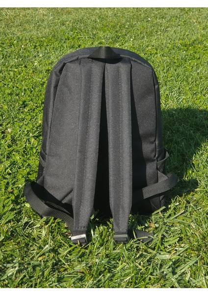 Seyahat Yolculuk Temalı Baskılı Siyah Sırt Çantası modelleri