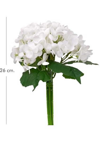 Yapay Çiçek Islak Dokulu Ortanca Buket Beyaz 26 Cm. fiyatları