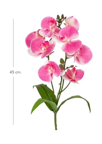 Yapay Orkide Gerçek Dokunuş Pembe 45 Cm.