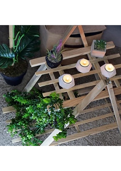 3'lü Set Tealight Mumluk - El Yapımı Beyaz Mumluk, Ev, Parti, Düğün, Masa Dekoru