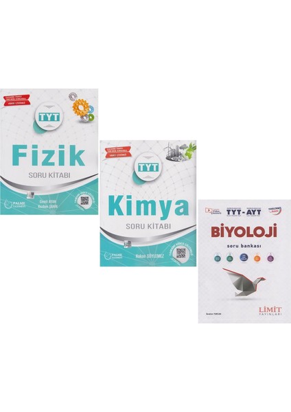 Tyt Fizik ve Kimya Tyt Ayt Biyoloji Soru Bankası 3 Kitap Set