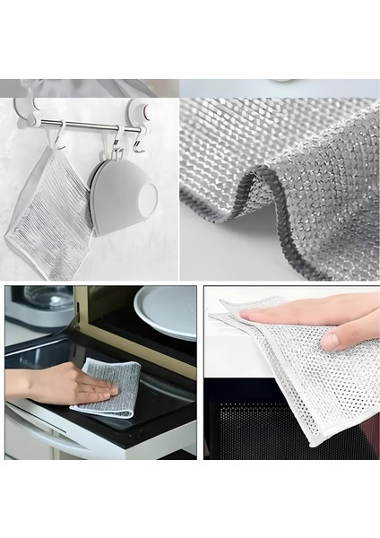 Birdoludükkan Çok Amaçlı 2'li Telli Bulaşık Bezi