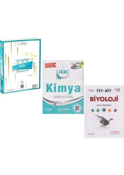 Tyt Kimya Üç Dört Beş Fizik Biyoloji Soru Bankası 3 Kitap Set