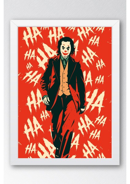 Joker Ha Ha Ha Çerçeveli Tablo - Film Posteri Tablo