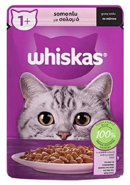 Pouch Sos Içerisinde Somonlu Yetişkin Konserve Kedi Maması 85 gr