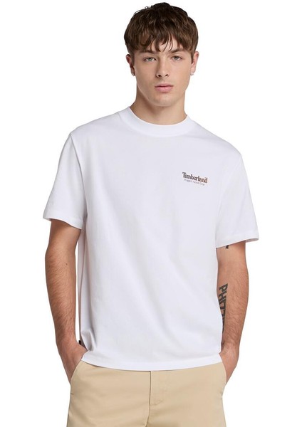 Rugged Active Gear Back Graphic Tee Erkek Beyaz Tshirt TB0A6DMA1001