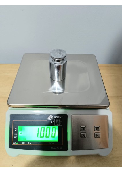 30 kg Tartım Terazisi-1 gr Hassas-Büyük Ekran-Paslanmaz Kefe-Pro Model