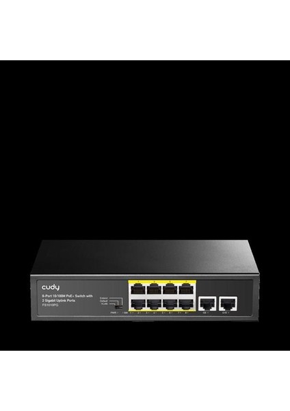 8port 120W Full Poe FS1010PG 10/100 2-Uplınk Yönetilemez Switch