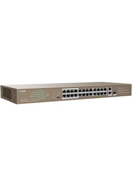 24PORT 250W Full Poe TEF1126P-24-250W 10/100/ 2X1000 1x Sfp Yönetilemez Switch Rackmount modelleri
