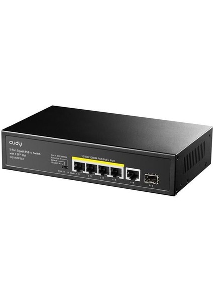 GS1005PTS1 5 Port Gigabit 1-Sfp 120W 4port Poe Yönetilemez Switch