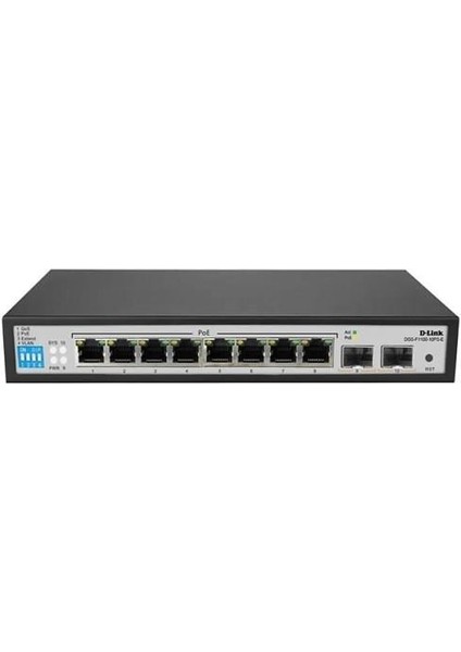 D-Lınk 10PORT 96W 8port Poe DGS-F1100-10PS-E/E Gıgabıt 2x Sfp Yönetilemez Switch