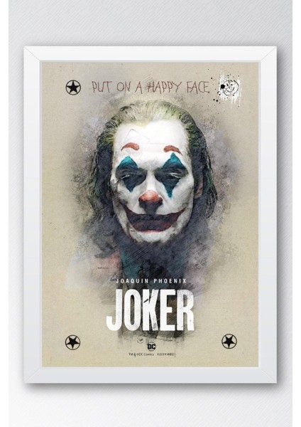 Joker Put On A Happy Face Çerçeveli Tablo - Film Posteri Tablo