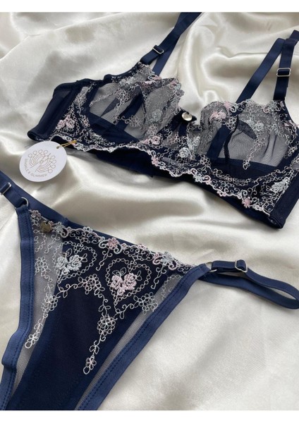 Linda Blue Mavi Sütyen Külot Iç Çamaşır Takımı fiyatları