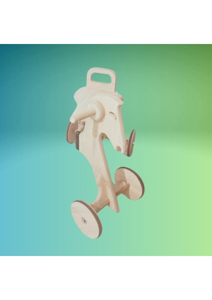 Montessori Çocuk Denge Bisikleti 2-6 Yaş Mdf At Başlık