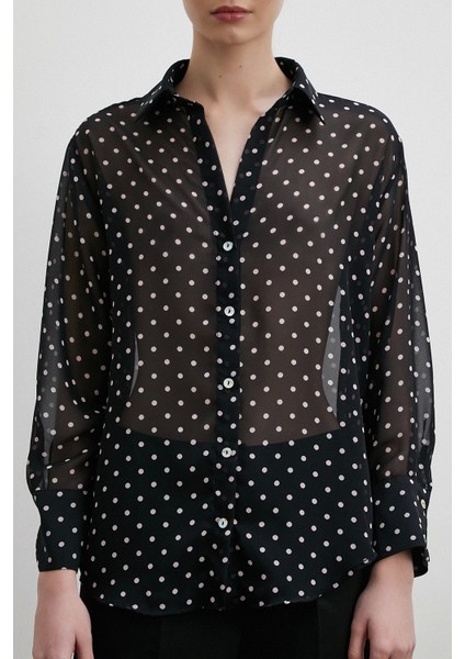 Puantiyeli Gömlek Siyah fiyatları