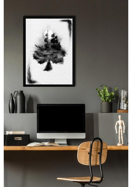 Karayip Korsanları Çerçeveli Tablo - Siyah Incinin Laneti Film Posteri Tablo fiyatları