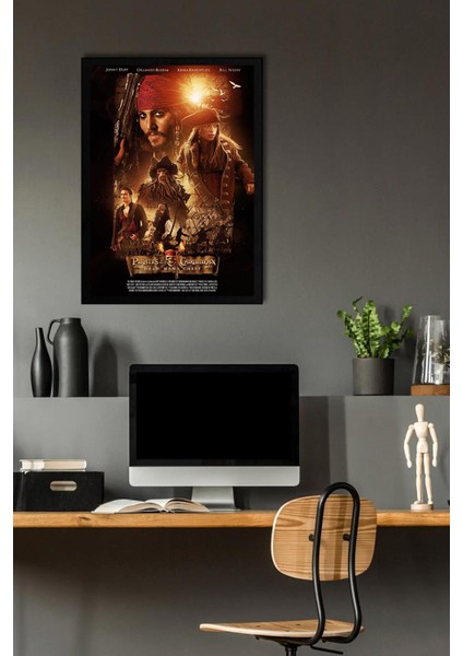 Karayip Korsanları Çerçeveli Tablo - Ölü Adamın Sandığı Film Posteri Tablo fiyatları