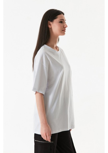 Basic Oversize Bisiklet Yaka Tişört modelleri