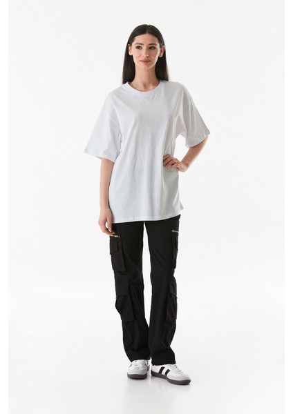 Basic Oversize Bisiklet Yaka Tişört fırsatları