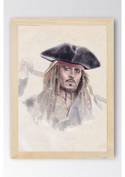 Karayip Korsanları Çerçeveli Tablo - Jack Sparrow Film Posteri Tablo