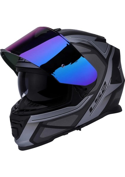 Storm 2 Faster Tıtanıum Fullface Motosiklet Kaskı Gökkuşağı Camlı