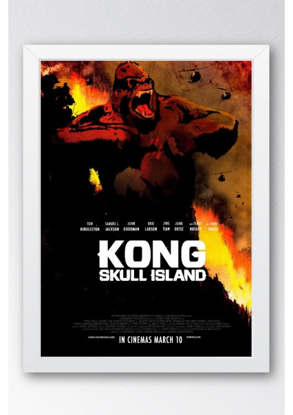 Kong Skull Island Çerçeveli Tablo - Kafatası Adası Film Posteri Tablo