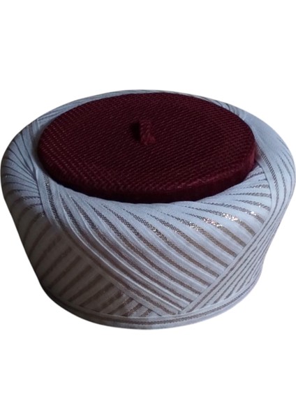Imam Sarığı, Bordo Fileli Sarık, Sultan Sarık, Sarık, Cami, Cübbe, Fes, Takke, (S037)