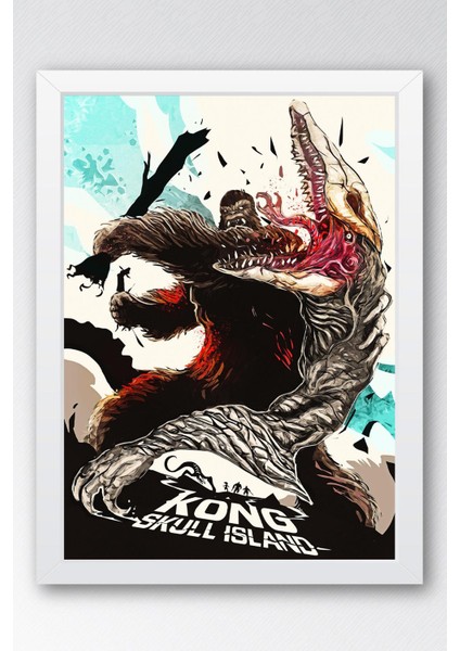 Kong Skull Island Çerçeveli Tablo - Kafatası Adası Film Posteri Tablo