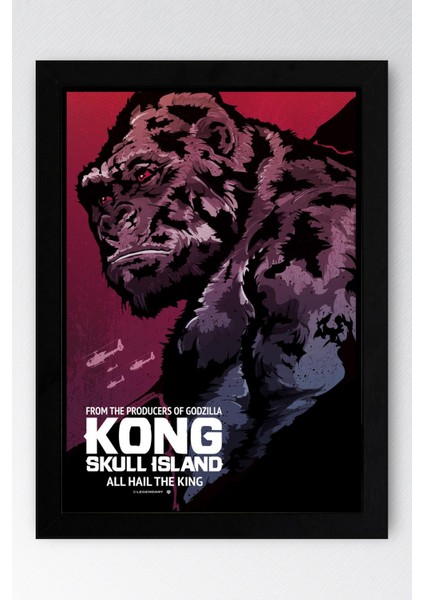 Kong Skull Island Çerçeveli Tablo - Kafatası Adası Film Posteri Tablo