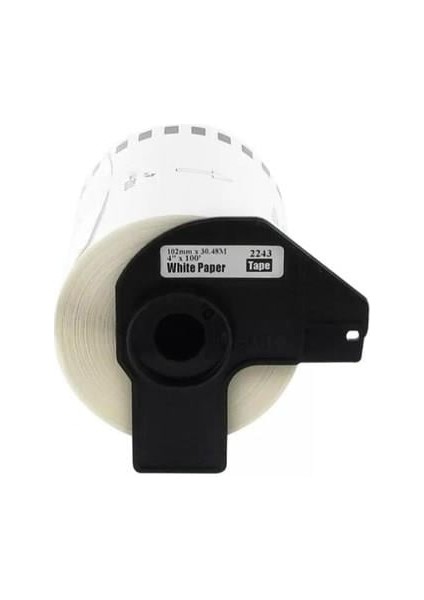 Prıntpen Brother P-Touch DK-22243S Süreklı Beyaz Kagıt Etıket (102MM x 30,48M)
