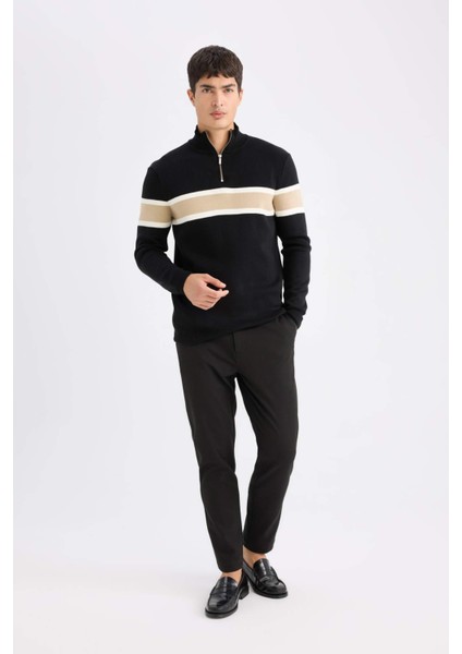 Tailored Fit Normal Kesim Düz Paça Her Yöne Esneyen Yazlık Kumaş Pantolon C7508AX25SP