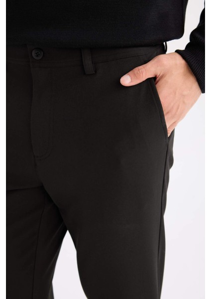 Tailored Fit Normal Kesim Düz Paça Her Yöne Esneyen Yazlık Kumaş Pantolon C7508AX25SP