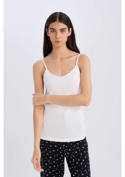 Regular Fit Pamuklu Atlet-Fall in Love M6858AZ25SP
